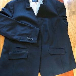 Talbots black lines blazer